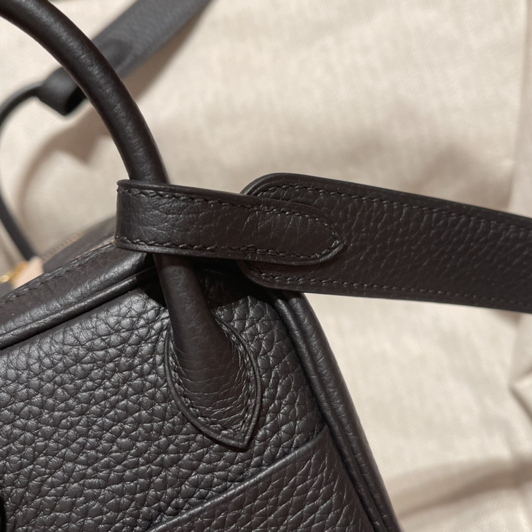 에르메스 미니 린디백 블랙 금장 끌레망스 가죽